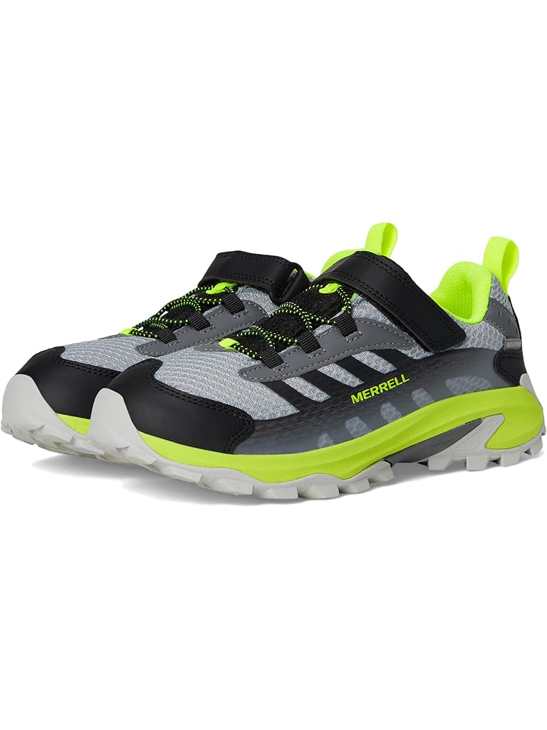 Gray Merrell Kids Moab Speed 2 Low Alternative Closure Waterproof (Little Kid/Big Kid)