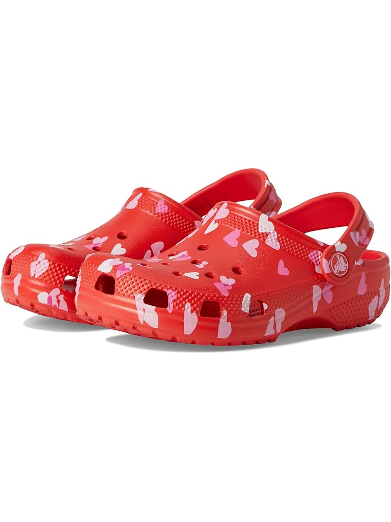 Red Crocs Kids Classic Clogs with Patterns and Graphics (Little Kid/Big Kid)