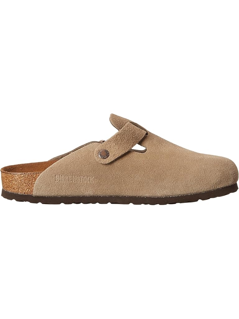 Taupe Birkenstock Boston Soft Footbed - Suede (Unisex)